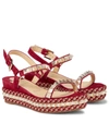 CHRISTIAN LOUBOUTIN PYRACLOU 60 SUEDE ESPADRILLE WEDGES,P00579200