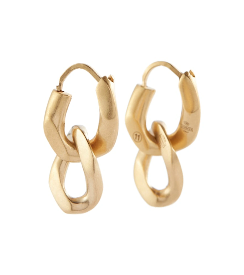 ピアス MAISON MARGIELA Chain-link Sterling Silver Earrings Maison Margiela Chain-link Sterling Silver Earrings In