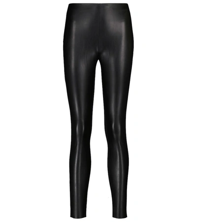 Wolford Women's Jo Vegan Leather High Rise Cropped Leggings In Black