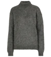 Tom Ford Mohair And Wool-blend Sweater In Grey