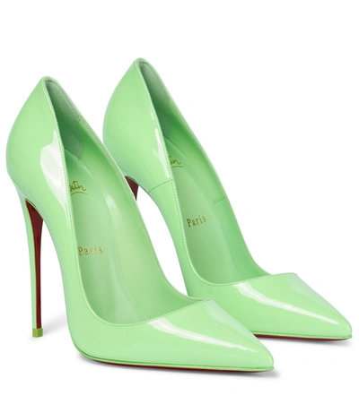 Christian Louboutin So Kate 120 Patent Leather Pumps In Green