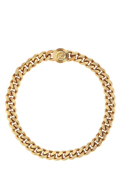 Versace Gold Metal Necklace Nd  Uomo Tu