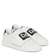 DOLCE & GABBANA LOGO LEATHER SNEAKERS,P00591513
