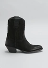 Saint Laurent Santiag Eastwood Boots In Suede In Nero