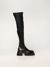 VERSACE CUISSARD BOOTS IN LEATHER,10008331A00681 1B000