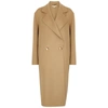 Stella Mccartney Oversized Double-breasted Wool-felt Coat In Camel