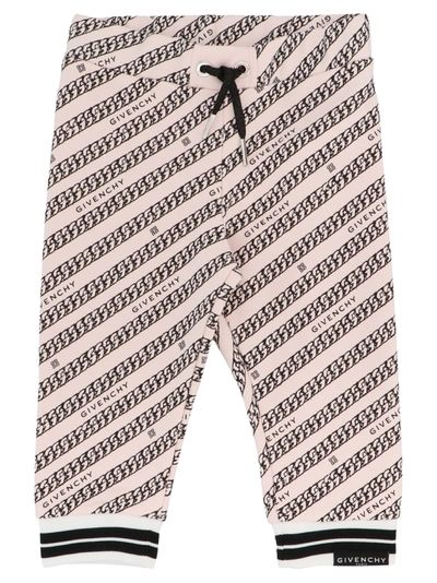 Givenchy Kids Logo Chain Drawstring Pants In Multi