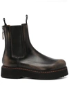 R13 Single Stack Chelsea Boots In Schwarz