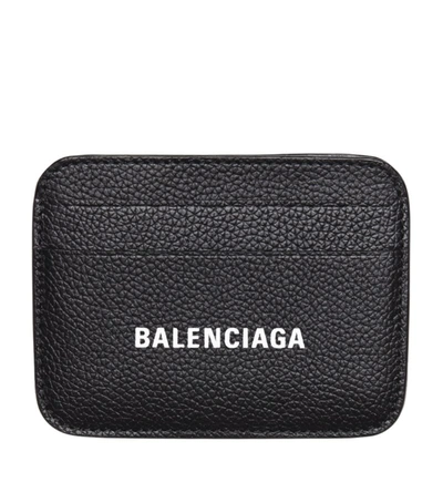 Balenciaga Leather Card Holder In Black