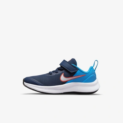 Nike Star Runner 3 Little Kids' Shoes In Midnight Navy,imperial Blue,white