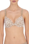 Natori Pure Luxe Full Fit Coverage T-shirt Everyday Support Bra (32b) Women's In Sandcastle Animal Print