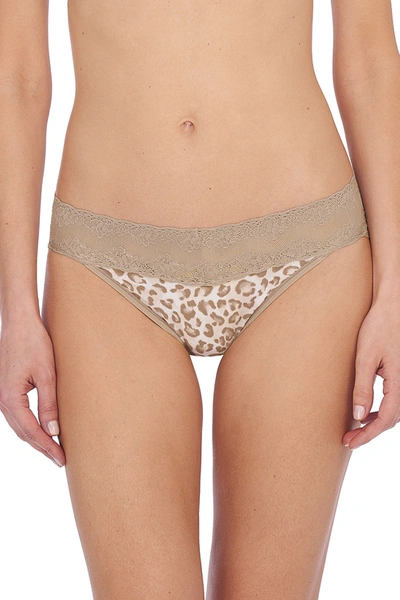 Natori Intimates Bliss Perfection One-size V-kini Panty In Sandcastle Animal Print