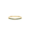 Tory Burch Serif-t Enameled Stackable Bracelet In Tory Gold/pine Tree