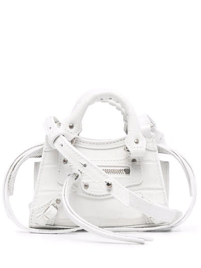 Balenciaga Neo Classic Mini Leather Bag In White