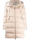 Herno Mid-length Padded Coat In Neutrals