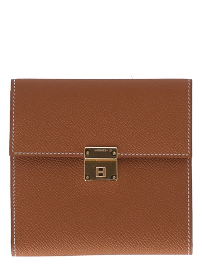 Pre-owned Hermes Wallet In Camel Colour