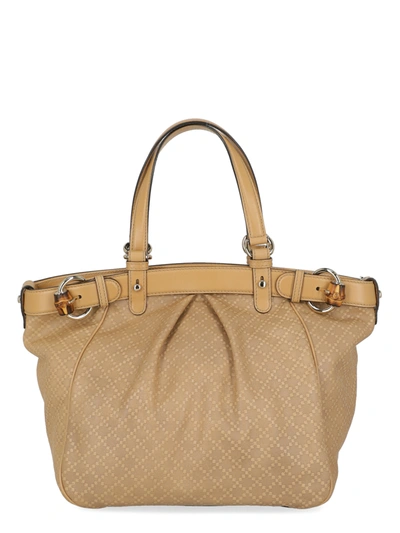 Pre-owned Gucci Women's Shoulder Bags -  - In Beige Fabric