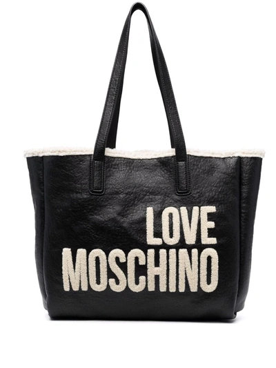 Love Moschino Logo购物袋 In Black