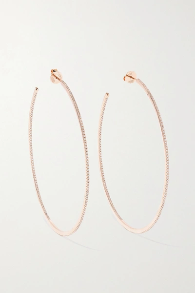 Shay 18-karat Rose Gold Diamond Hoop Earrings