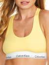 Calvin Klein Modern Cotton Collection Cotton Blend Racerback Bralette In Pop Yellow