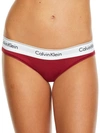 Calvin Klein Modern Cotton Logo Bikini Underwear F3787 In Deep Sea Rose