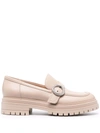 GIANVITO ROSSI BUCKLED CHUNKY LOAFERS