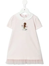 FENDI LOGO PATCH SHORT-SLEEVE DRESS