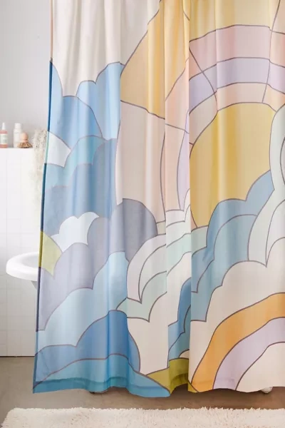 Urban Outfitters Cloudscape Shower Curtain In Multi