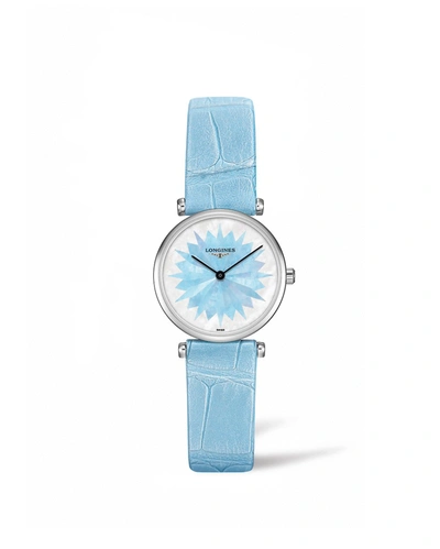 Longines La Grande Classique Quartz Ladies Watch L4.209.4.03.2 In Black / Blue / Mop / Mother Of Pearl / White