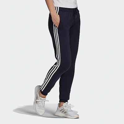 Adidas Originals Adidas Plus Size Design 2 Move 3 Stripe High-rise Leggings In Ink/white
