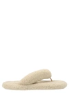 Mm6 Maison Margiela Padded Faux Leather Thong Sandals In Beige