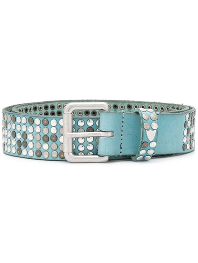 Htc Los Angeles Mixed Studs Belt In Blue