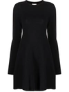 Khaite The Fleurine Cashmere Minidress In Black