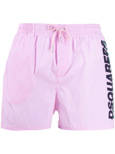 Dsquared2 Logo-print Swim Shorts In Rosa