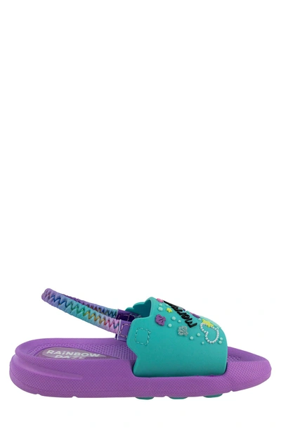 Rainbow Daze Kids' Mermaid Slingback Slide In Pur