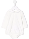 Paz Rodriguez Long-sleeve Fitted Bodysuit In White