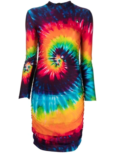 Philipp Plein Tie Dye-print Mini Dress In Violett