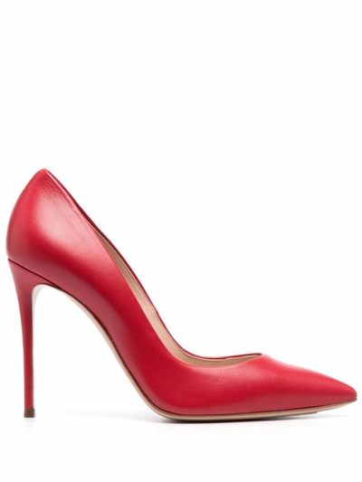 Casadei Pointed Leather Pumps In Rot