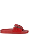 Giuseppe Zanotti Brett Zip Slides In Rot