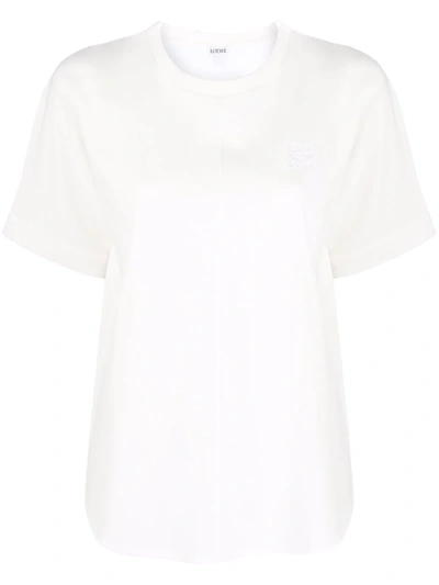 Loewe Curved-hem T-shirt In White