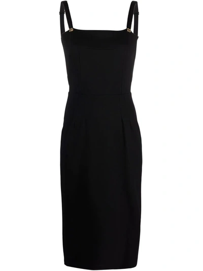 Dolce & Gabbana Stretch Viscose Jersey Mini Dress In Black