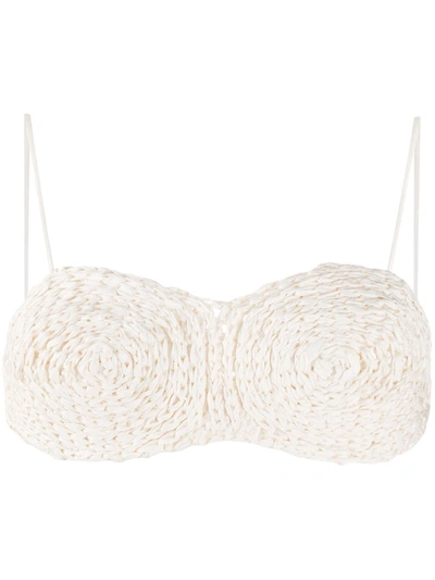 Bevza Crochet Effect Bra In White