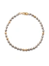 M COHEN 18KT YELLOW GOLD AND STERLING SILVER OMNI BRACELET