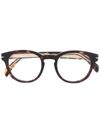 Eyewear By David Beckham Tortoiseshell Round-frame Glasses In Braun