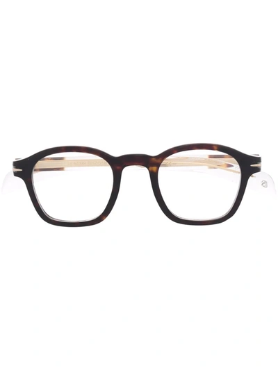 Eyewear By David Beckham Tortoiseshell-effect Round-frame Glasses In Brown