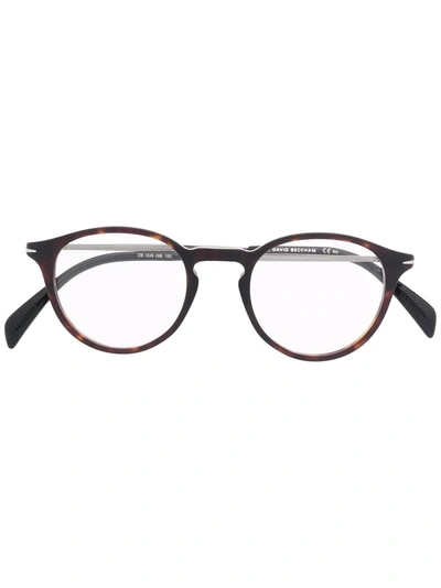 Eyewear By David Beckham Tortoiseshell Round-frame Glasses In Silber