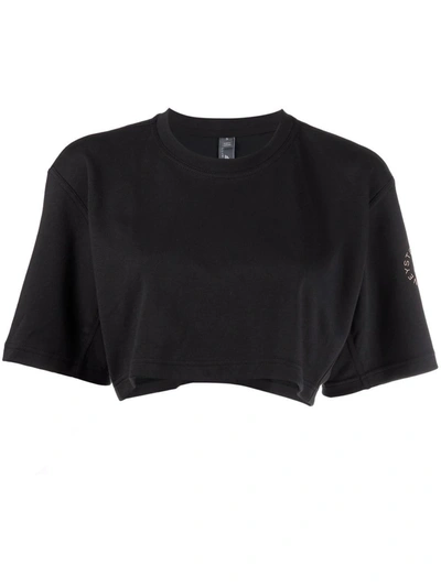 Adidas By Stella Mccartney X Stella Mccartney Cropped T-shirt In Black
