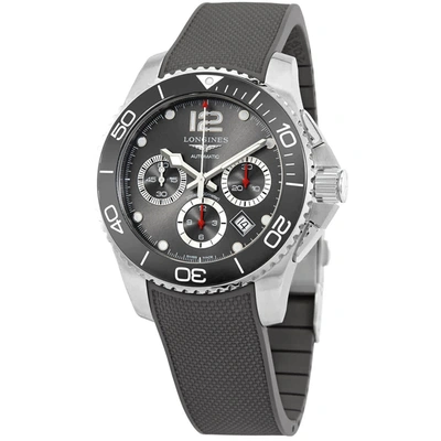 Longines Hydroconquest Chronograph Automatic Mens Watch L3.883.4.76.9 In Grey,silver Tone