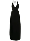 Victoria Beckham Women's Cutout Jersey Maxi Dress In Schwarz