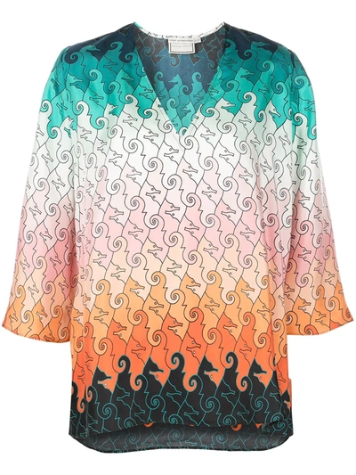 Mary Katrantzou Pathos Geometric-print Silk Blouse In Mehrfarbig